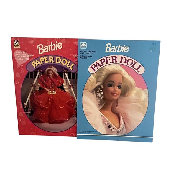 Barbie Paper Doll Cutouts Uncut Unused Books New Vintage NOS (Lot Of 2) - Picture 1 of 11